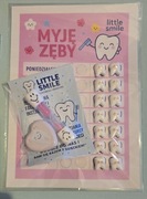 Kalendarz mycia zębów, kalendarz motywacyjny + klepsydra + pudeleczko