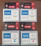 Zestaw 4 tuszy T2714 x2/ T2712/T2713 ActiveJet KOMPLET