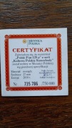 Numizmat  "Polski Fiat 125 p" z certyfikatem Mennicy polskiej