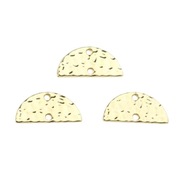 Łącznik ozdobny do biżuterii Półkole 15 x 7 mm., 2 szt.