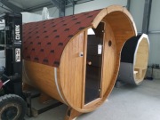 Sauna Beczka Ogrodowa 260cm Sauna Fińska Bania Ruska Harvia
