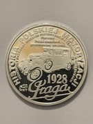 Samochód Praga. Moneta aluminiowa fi 35 mm. Gyges