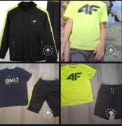 Paka 134/140 bluza 4F 140 t-shirty spodenki spodnie H&M