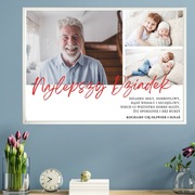 Plakat Babcia i Dziadek A4 | personalizacja | papier fotograficzny | ramka