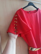 Czerwona sukienka złote napy Chicaca rozmiar 42-NOWA