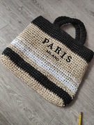 Torba plażowa duża na lato rączki koszyk  plecionka