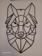 Dekoracja ścienna ,wilk wycinany laserowo.