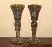 Dwa kielichy wazony XL Mimoza HSG Hortensja Kowalczyk, Kazanecki lata 70 te