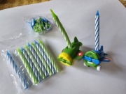 Ozdoby na tort samolociki świeczki