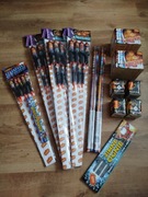 Fajerwerki rakiety wyrzutnie rzymskie ognie zestaw Hestia