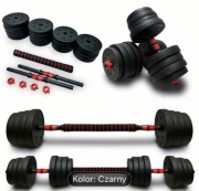 Zestaw hantli 2x10 regulowane + sztanga