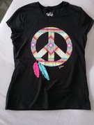 Czarny damski t-shirt Justice