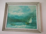  Obraz Burza na morzu 70x59cm reprodukcja.