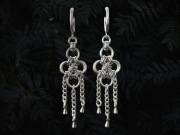 Kolczyki chainmaille – stal chirurgiczna dystopijny cyber industrial