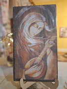 Obrazek na desce Anioł grający na mandolinie