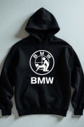 Męska Czarna Bluza M BMW Zabawny Nadruk