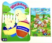 Kolorowanki Wielkanoc z kurczaczkiem Rodzinne pisanki Święta Wielkanocne
