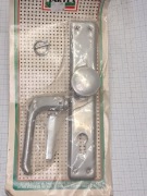 Klamka z pochwytem bramowa 90mm trzpień 10mm na wkładkę komplet szary 