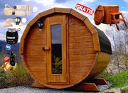 SAUNA Ogrodowa 150cm MIKRO - 2/3 osob + GRATIS Beczka 500L + Akcesoria