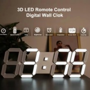 Zegar ścienny LED 3D Duży Cyfrowy z Pilotem