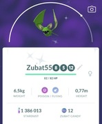 Shiny Zubat Pokemon go (TRADE)