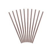 SŁOMKI PAPIEROWE W ROSEGOLD 23 CM 10 SZTUK