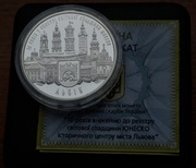 UKRAINA 10 UAH 2008r. Lwów w UNESCO SREBRNA nr.119
