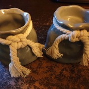 Ozdoba świecznik i pojemnik na drobiazgi worek