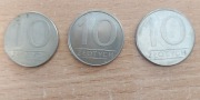 10 zł 1986 1987 1988 3 sztuki