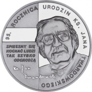 Moneta 10 zł 95. rocznica urodzin ks. Jana Twardowskiego