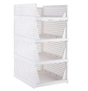 2x Półka Organizer Kosz Do Przechowywania W Szafie Biały 