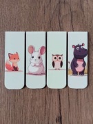 4 zakładki magnetyczne do książek. Zwierzątka