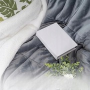 Miękki Koc Na Sofę Podwójny Delikatny Koc Narzuta Sofy Szary Gruby 130x150