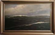 Duży obraz marynistyczny - Franz Carl Herpel (1850-1933)