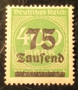 75 Tausend Mark. Deutsches Reich 1923 r