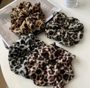 Gumki do włosów Scrunchie Zestaw 4 sztuk Panterka 