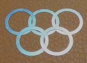 Podkładki 6x9x0,1 do regulacji luzu w kołowrotkach