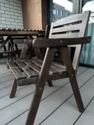 Krzesła drewniane IKEA na taras/balkon – 4 sztuki – solidne