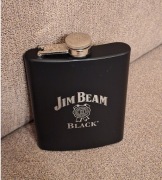 PIERSIÓWKA ZE STALI NIERDZEWNEJ Z LOGO JIM BEAM BLACK CZARNA STAN BDB