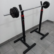 Gryf głatki do treningu Corength 155 cm / 28 mm  20kg , zaciski, podstawki 