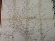 MAPA DO SIECIOWEGO ROZKŁADU JAZDY 1974 1975 POLSKA EUROPA