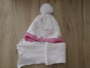 Czapka zimowa dziewczęca + szalik rozm.2/4 lata