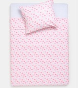 Pościel różowa w pastelowe serduszka 160x200cm Bawełna