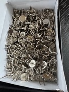 Pinezki tapicerskie gwoździe ozdobne do tkanin płaska 57szt PRO premium