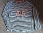 Bawełniana bluzka z długim rękawem 128 motyl