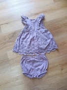 Sukienka i bloomersy bawełniany komplet rozmiar 68