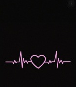 1 szt. Wysokiej Jakości Naklejka w Kształcie Serca z Motywem EKG