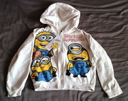 Nowa bluza z kapturem Minionki 134 bawełniana