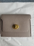 Portmonetka portfelik beżowo szary