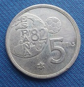 Moneta Hiszpania 5 peset 1980 gwiazda 82